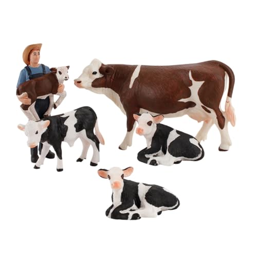 WEKAMOS 5 Stück Teiliges Mini Kühe PVC Figuren Realistische Miniatur Bauernhof Tiere Detaillierte Handarbeit Lernspielzeug Dekoration Kuchen Topper WEKAMOS 5 Stück Teiliges Mini Kühe PVC Figuren Realistische Miniatur Bauernhof Tiere Detaillierte Handarbeit Lernspielzeug Dekoration Kuchen Topper von WEKAMOS