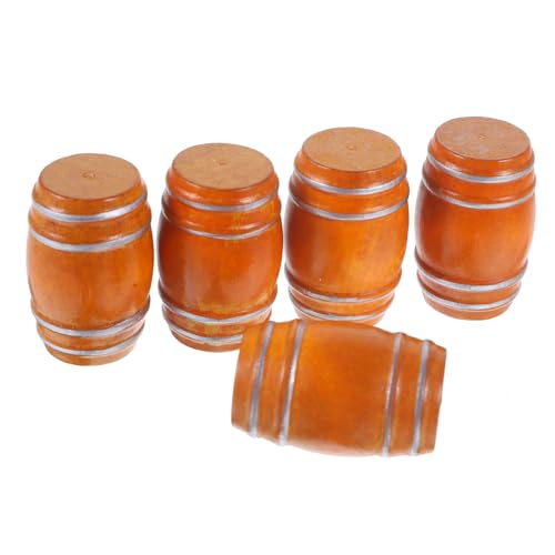 WEKAMOS 5 Stück Teiliges Miniatur Holzfass Puppenhaus Zubehör Mikrolandschaft Dekoration für Puppenhaus Bar Vintage Bierfass Modell WEKAMOS 5 Stück Teiliges Miniatur Holzfass Puppenhaus Zubehör Mikrolandschaft Dekoration für Puppenhaus Bar Vintage Bierfass Modell von WEKAMOS