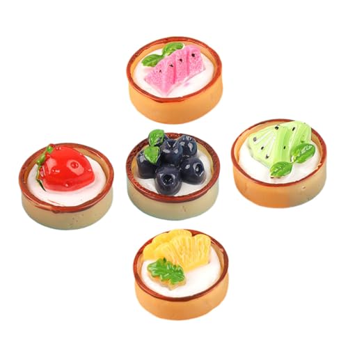 WEKAMOS 5 Stück Teiliges Miniatur Kuchen aus Resin Realistische Künstliche Dessert Requisiten Leichte und Widerstandsfähige Fake Früchte Torten Ornamente für Fotografie und WEKAMOS 5 Stück Teiliges Miniatur Kuchen aus Resin Realistische Künstliche Dessert Requisiten Leichte und Widerstandsfähige Fake Früchte Torten Ornamente für Fotografie und von WEKAMOS
