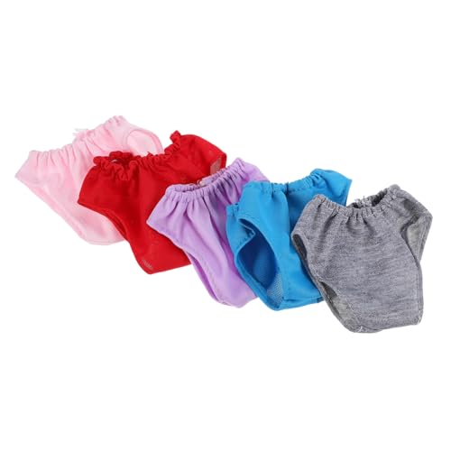WEKAMOS 5 Stück Teiliges Puppenunterwäsche Bunte Doll Panties aus Weichem Klassische Passform für Spielpuppen für Rollenspiele und Puppenkleidung Zubehör von WEKAMOS