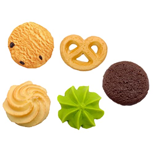 WEKAMOS 5 Stück Teiliges Realistische Keksmodelle Künstliche Simulation Miniatur Keksdekoration Fotorequisiten Bäckerei Display Lernspielzeug für Party von WEKAMOS