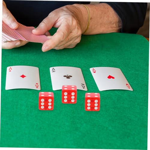 WEKAMOS 5 Stück Teiliges Rote Transparente Spielwürfel aus Kleine Würfel für Brettspiele Partyspiele und Spielrequisiten Leicht und Langlebig für Zuhause Bar und Ktv von WEKAMOS