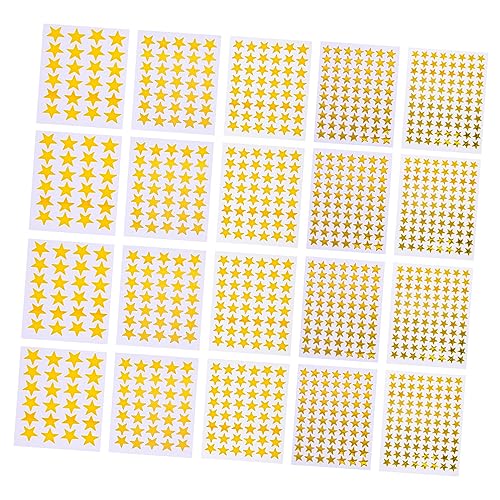 WEKAMOS 50 Blatt Goldene Fünf Punkte Stern Aufkleber Belohnungssticker Kindergarten Supplies Sicher Selbstklebend Für Schüler Lehrer Alltag und Wettbewerb WEKAMOS 50 Blatt Goldene Fünf Punkte Stern Aufkleber Belohnungssticker Kindergarten Supplies Sicher Selbstklebend Für Schüler Lehrer Alltag und Wettbewerb von WEKAMOS
