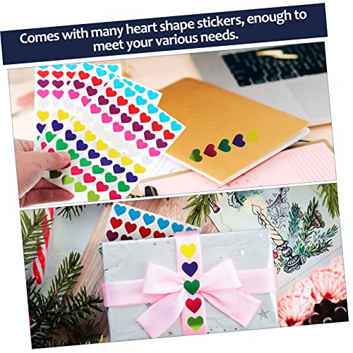 WEKAMOS 50 Blatt Herzförmige Selbstklebende Belohnungssticker für Bunte Aluminiumfolie Aufkleber für Kindergarten Scrapbooking Basteln und Dekoration von Umschlägen und Geschenkbeuteln von WEKAMOS