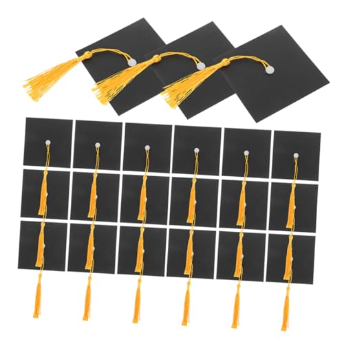 WEKAMOS 50 Satz Teiliges Doktorhut Schokoladen Abschlussfeier Party Flaschendeko Schwarze Candy Toppers für Kuchen und Desserts für Bachelor Abschlussfeier und Graduation Party Zubehör von WEKAMOS