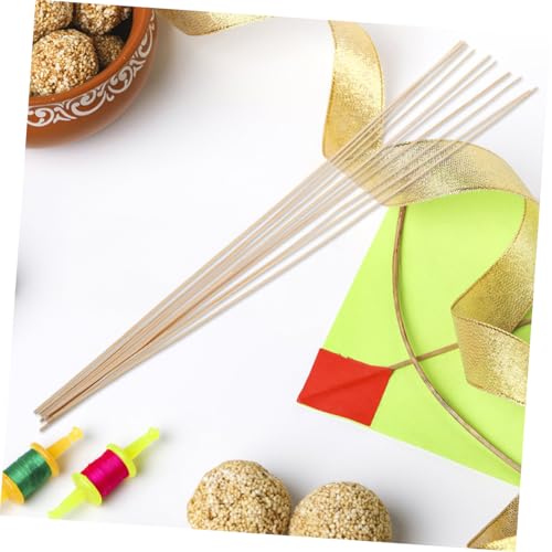 WEKAMOS 50 Stück Bambusstäbe Flach Leicht für Drachenbau und Laternenbasteln Stabile Bambusstreifen für Modellbau DIY Kite Making Supplies Naturgelb von WEKAMOS