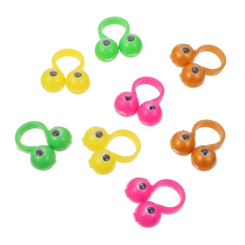 WEKAMOS 50 Stück Große Augen Fingerpuppen Ringe für Bunte Lernspielzeuge zur Kreativen Denkens Farbenfrohe Lustige Ringpuppen mit Überraschungseffekt Pädagogisch Wertvoll Zufälliger Stil von WEKAMOS