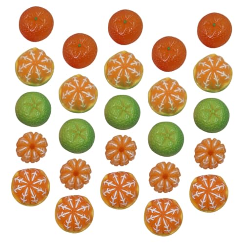 WEKAMOS 50 Stück Künstliche Orangen Deko Mini Simulation Früchte für DIY Ohrringe Realistische Mini Orangen für Wohnaccessoires und Bastelprojekte für Miniaturhäuser und Kreative von WEKAMOS