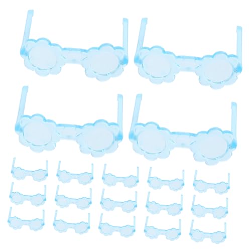 WEKAMOS 50 Stück Mini-Brille Puppe Puppe Mini-Puppen Für Puppenbrillen Brillen Zum Anziehen Der Puppe Winzige Brille Puppe Verkleiden Zubehör Mini -puppenbrille Plastik Sky-Blue von WEKAMOS