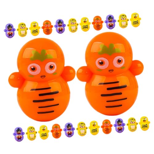 WEKAMOS 50 Stück Mini Wackelfiguren Kunststoff Bunte Kleine Wackelpuppen als Tischdekoration für Kinderzimmer Büro und zu Kindergeburtstag und Weihnachten von WEKAMOS