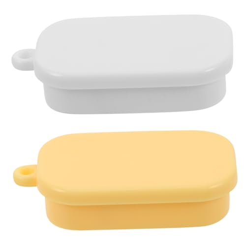 WEKAMOS 50 Stück Miniatur Lunchbox mit Fächern DIY Essensbox für Realistische Puppenhaus Spielküche Getrennte Fächer zur Essensorganisation Fördert Kreativität und Feinmotorik von WEKAMOS