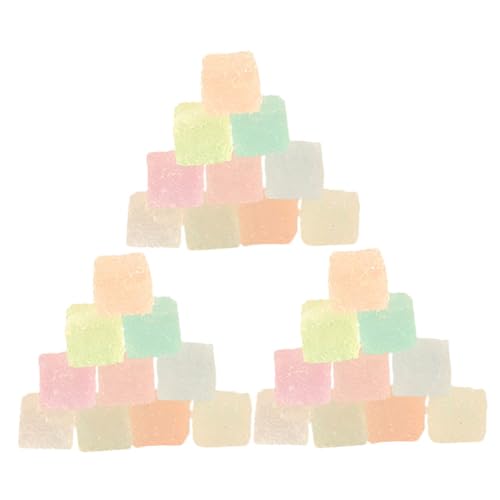 WEKAMOS 50 Stück Simuliertes Zuckerwürfelspielzeug Puppenessen Spielzeugnahrung Süßigkeiten-perlen Mini-bonbons Zum Basteln Gefälschte Süßigkeiten Gefälschtes Essen Kawaii-perlen Plastik von WEKAMOS