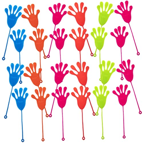 WEKAMOS 50 Stück Teiliges Elastisches Klebespielzeug für Haftende Dehnbare Spielhand Kinderfreundlich als Party Gastgeschenk und Lustiges Mitgebsel für Geburtstage und Zufällige Farbe von WEKAMOS