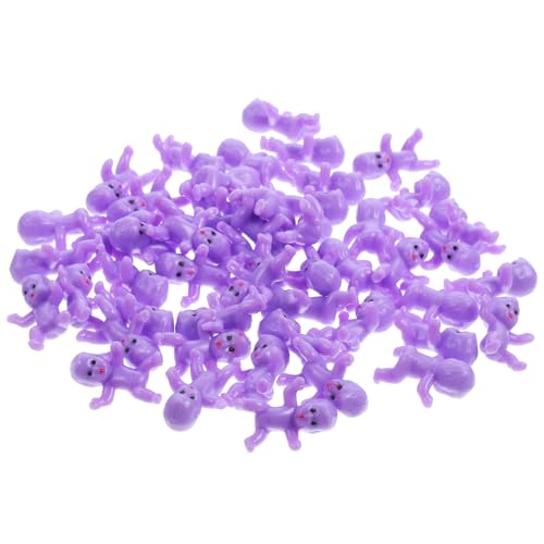 WEKAMOS 50 Stück Teiliges Mini Babypuppen aus Sicherem Kunststoff Niedliche Miniaturfiguren für Babyshowers Babyparty Dekorationen Partyspiele und Kuchenverzierung Farbige Mini Junge von WEKAMOS