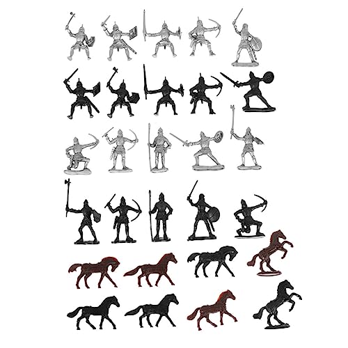 WEKAMOS 56 Stück Teiliges Mittelalterliches Spielzeugset Soldaten Pferden und Rittern Miniatur Krieger Figuren Modellset für Sammeln WEKAMOS 56 Stück Teiliges Mittelalterliches Spielzeugset Soldaten Pferden und Rittern Miniatur Krieger Figuren Modellset für Sammeln von WEKAMOS
