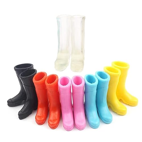 WEKAMOS 6 Paare Mini Regenstiefel Dekorative Mini Schuhmodelle für Puppenhäuser Ergänzung für Miniatur Szenen Sicher und Praktisch von WEKAMOS
