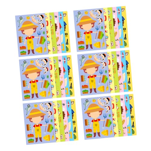 WEKAMOS 6 Sätze DIY Beruf Puzzle Sticker für Interaktive Anzieh Sticker Fördert Frühkindliche Entwicklung Buntes Design für Geburtstagsfeiern Familienaktivitäten Schulveranstaltungen WEKAMOS 6 Sätze DIY Beruf Puzzle Sticker für Interaktive Anzieh Sticker Fördert Frühkindliche Entwicklung Buntes Design für Geburtstagsfeiern Familienaktivitäten Schulveranstaltungen von WEKAMOS