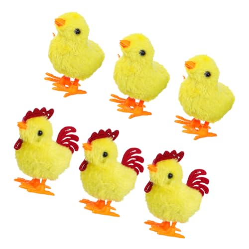 WEKAMOS 6 Stück Auf Dem Uhrwerk Küken Aufziehspielzeuge Gastgeschenke Für Ostern Interaktives Plüschtier Aufziehbare Tierspielzeuge Realistisches Huhn Partygeschenke Plastik Yellow WEKAMOS 6 Stück Auf Dem Uhrwerk Küken Aufziehspielzeuge Gastgeschenke Für Ostern Interaktives Plüschtier Aufziehbare Tierspielzeuge Realistisches Huhn Partygeschenke Plastik Yellow von WEKAMOS