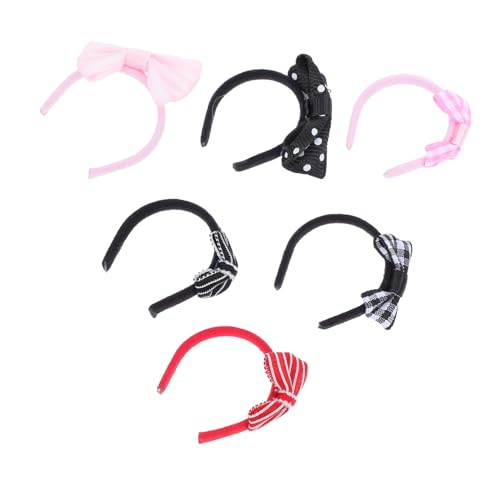 WEKAMOS 6 Stück Bogen Haarschmuck für Puppenhaus Kreative DIY Deko für Puppenaccessoires Leicht und Langlebig von WEKAMOS