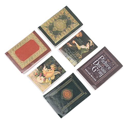 WEKAMOS 6 Stück Buch Modell Teiliges Retro Buch für Puppenhaus Ornamente Zubehör für DIY Mikrolandschaften und Rollenspiele WEKAMOS 6 Stück Buch Modell Teiliges Retro Buch für Puppenhaus Ornamente Zubehör für DIY Mikrolandschaften und Rollenspiele von WEKAMOS