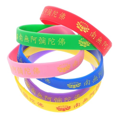 WEKAMOS 6 Stück Lotus-Armband Silikonarmbänder für Armbänder Masse Silikonarmband Kieselgel von WEKAMOS