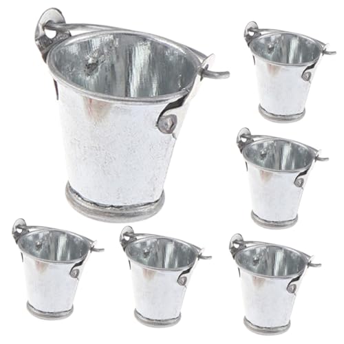 WEKAMOS 6 Stück Mini-Möbelmodell Eimer im Freien künstlich drinnen Mini-Hausmodelle Miniaturhaus Accessoire Minifass Mini- -Dekore Mini-Halter Metall Silver WEKAMOS 6 Stück Mini-Möbelmodell Eimer im Freien künstlich drinnen Mini-Hausmodelle Miniaturhaus Accessoire Minifass Mini- -Dekore Mini-Halter Metall Silver von WEKAMOS