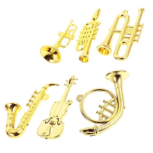 WEKAMOS 6 Stück Mini-Musikinstrumentenmodell Miniaturinstrumente Weihnachten Puppe Musical Miniaturen Musikinstrument verzierung Instrumente für Mini- Mini-Trompete Plastik Golden WEKAMOS 6 Stück Mini-Musikinstrumentenmodell Miniaturinstrumente Weihnachten Puppe Musical Miniaturen Musikinstrument verzierung Instrumente für Mini- Mini-Trompete Plastik Golden von WEKAMOS