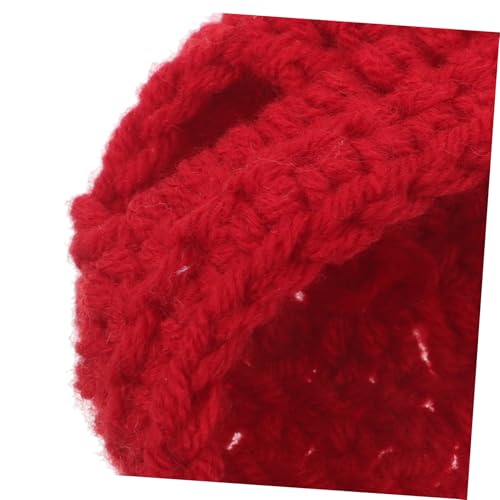 WEKAMOS 6 Stück Mini Strickmützen aus Garn Kleine Handgestrickte Hüte für Puppen Atmungsaktiv und Kompakt für DIY Bastelprojekte Haustierkostüme und Dekorationen von WEKAMOS