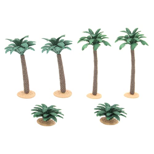 WEKAMOS 6 Stück Miniatur Szenenmodell Teiliges Kunstbaum und DIY Pflanzen Dekoration für Weihnachtsdeko Zen Garten und Modellbau von WEKAMOS