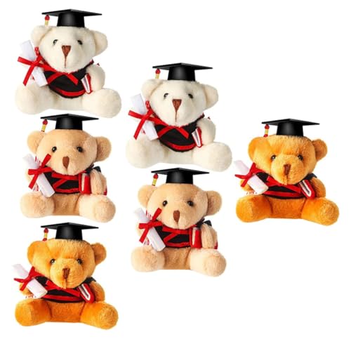 WEKAMOS 6 Stück Plüsch Abschluss Bär Schlüsselanhänger Cartoon Doctor Bear Anhänger für Taschen Schlüssel und Handys Perfektes für Absolventen und Dekoration WEKAMOS 6 Stück Plüsch Abschluss Bär Schlüsselanhänger Cartoon Doctor Bear Anhänger für Taschen Schlüssel und Handys Perfektes für Absolventen und Dekoration von WEKAMOS