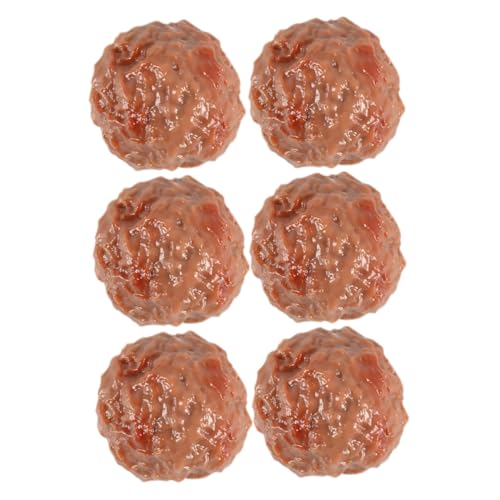 WEKAMOS 6 Stück Simuliertes Rindfleischballmodell Fleischbällchen künstliches Rindfleisch realistisches Rindfleisch für Probieren Sie Steak Toy Simulationsfutter Party-Requisite PVC Braun WEKAMOS 6 Stück Simuliertes Rindfleischballmodell Fleischbällchen künstliches Rindfleisch realistisches Rindfleisch für Probieren Sie Steak Toy Simulationsfutter Party-Requisite PVC Braun von WEKAMOS