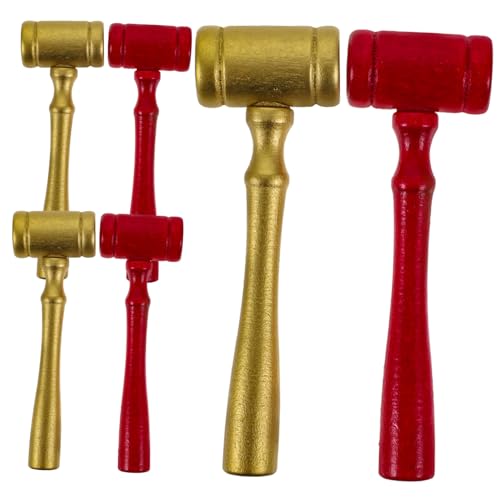 WEKAMOS 6 Stück Teiliges Dunkelrot Gold Richterhammer Gerichtsspielzeug Kostümzubehör für Jungen Mädchen Rollenspiel und Geschenk WEKAMOS 6 Stück Teiliges Dunkelrot Gold Richterhammer Gerichtsspielzeug Kostümzubehör für Jungen Mädchen Rollenspiel und Geschenk von WEKAMOS
