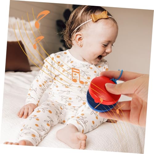 WEKAMOS 6 Stück Teiliges Holz Kastagnetten für Musikalische Früherziehung Rhythmus Jungen und Mädchen Ab Jahren Pädagogisches Klanginstrument Hörsinn und Rhythmusgefühl von WEKAMOS