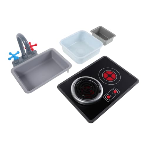 WEKAMOS 6 Stück Teiliges Kinderküchen Set mit Simulation Induktionsherd Wasserhahn Spüle Realistische Licht und Soundeffekte Kindgerechte für Motorische Entwicklung Tragbar für Indoor und WEKAMOS 6 Stück Teiliges Kinderküchen Set mit Simulation Induktionsherd Wasserhahn Spüle Realistische Licht und Soundeffekte Kindgerechte für Motorische Entwicklung Tragbar für Indoor und von WEKAMOS