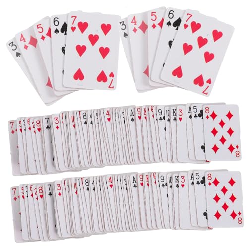 WEKAMOS 6 Stück Teiliges Mini Spielkartenset für Puppenhaus Dekoration Leichte Glatte Detailreiche Miniaturkarten für Kreative und Festspiele von WEKAMOS