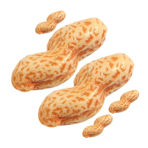 WEKAMOS 6 Stück Teiliges PVC Realistische Simulation Deko Modelle Fotorealistische Fake Peanut Requisiten für Küche Kindergarten Büro und von WEKAMOS