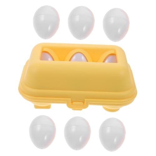 WEKAMOS 6 Stück Teiliges Pädagogisches Steckspiel Matching Eier Farbenfrohes Langlebiges Lernspielzeug zur Kognitiven Feinmotorisches Training und Hand Auge Koordination für Kleinkinder von WEKAMOS