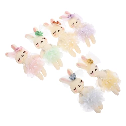 WEKAMOS 6 Stück Teiliges Plüschkaninchen Deko DIY Haarschmuck Ostern Flauschige Stofftiere als Accessoire und Dekoration für Kreative Bastelprojekte und Kindervergnügen WEKAMOS 6 Stück Teiliges Plüschkaninchen Deko DIY Haarschmuck Ostern Flauschige Stofftiere als Accessoire und Dekoration für Kreative Bastelprojekte und Kindervergnügen von WEKAMOS