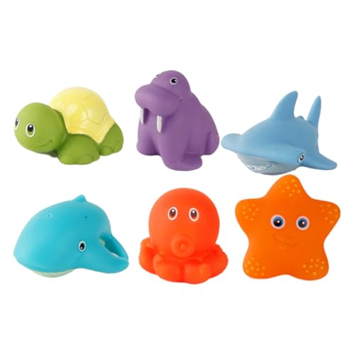 WEKAMOS 6 Stück Teiliges Set Badewannenspielzeug für Kleinkinder Spritztiere mit Temperaturwechsel Lustige Cartoon Tiere für Badespaß und Wasservergnügen der Badewanne WEKAMOS 6 Stück Teiliges Set Badewannenspielzeug für Kleinkinder Spritztiere mit Temperaturwechsel Lustige Cartoon Tiere für Badespaß und Wasservergnügen der Badewanne von WEKAMOS