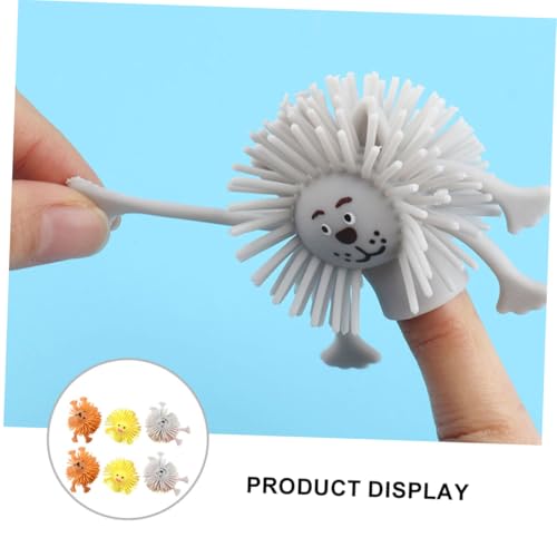 WEKAMOS 6 Stück Teiliges TPR Tier Fingerpuppen Set Weiche Handspielzeuge Interaktive Fingertier Spielzeuge für Kleinkinder Buntes Puppen für Kindergarten und Party Zufällige Farbe von WEKAMOS