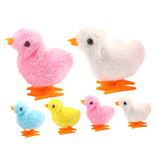 WEKAMOS 6 Stück Teiliges Wind Up Küken Bunte Aufziehküken aus Plüsch Lustige Osterdeko und Kinderparty Wind Up Spielwaren Mechanische Laufhühner für Garten und WEKAMOS 6 Stück Teiliges Wind Up Küken Bunte Aufziehküken aus Plüsch Lustige Osterdeko und Kinderparty Wind Up Spielwaren Mechanische Laufhühner für Garten und von WEKAMOS