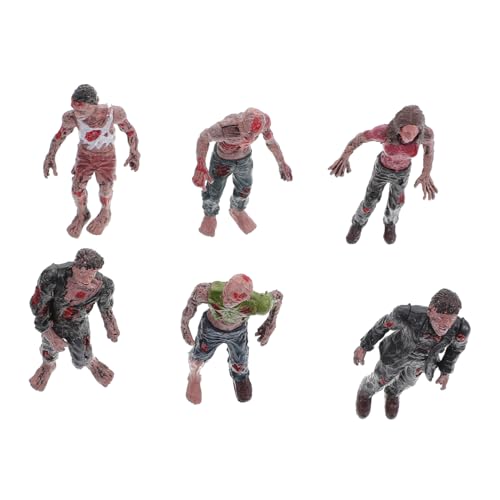 WEKAMOS 6 Stück Teiliges Zombie Puppenspielzeug aus Kunststoff Realistische Mini Horror Figuren Glatte Oberfläche Handliches Design als Party Deko und Gruselige Halloween Requisiten WEKAMOS 6 Stück Teiliges Zombie Puppenspielzeug aus Kunststoff Realistische Mini Horror Figuren Glatte Oberfläche Handliches Design als Party Deko und Gruselige Halloween Requisiten von WEKAMOS