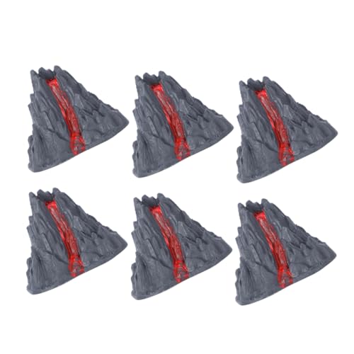 WEKAMOS 6 Stück Vulkan-Lava- Vulkanszene Mikrolandschafts-Vulkan-Ornament Vulkanmodelle gefälschter Vulkan Vulkandekorationen Fischversteck Gartendekor Plastik WEKAMOS 6 Stück Vulkan-Lava- Vulkanszene Mikrolandschafts-Vulkan-Ornament Vulkanmodelle gefälschter Vulkan Vulkandekorationen Fischversteck Gartendekor Plastik von WEKAMOS