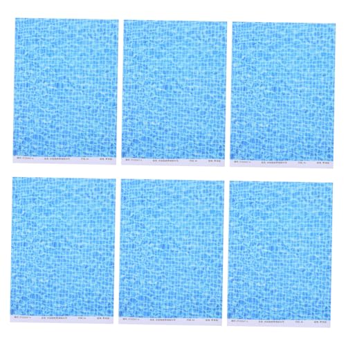 WEKAMOS 6 Stück Wasserwelleneffekt Sticker mit Kleber Realistische Wasserlandschaft Folien für DIY Modellbau Miniatur Seen und Flüsse Geeignet für Eisenbahn Dioramen und Kreative von WEKAMOS