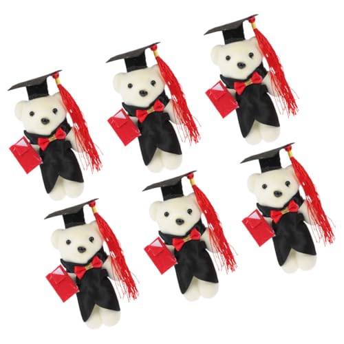 WEKAMOS 6 Stück Weiche Mini Plüschbären Doktorabschluss Kuscheltier Abschlussfeier Dekoration Souvenir für Party und WEKAMOS 6 Stück Weiche Mini Plüschbären Doktorabschluss Kuscheltier Abschlussfeier Dekoration Souvenir für Party und von WEKAMOS