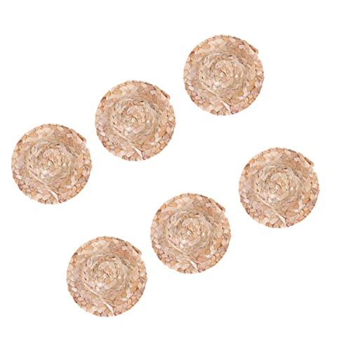 WEKAMOS 6 Stück Woven Straw Hats für Puppen Handgewebte Mini Strohhüte mit Breiter Krempe für DIY Deko und Bastelprojekte Geeignet für Puppen und Spielzeuge WEKAMOS 6 Stück Woven Straw Hats für Puppen Handgewebte Mini Strohhüte mit Breiter Krempe für DIY Deko und Bastelprojekte Geeignet für Puppen und Spielzeuge von WEKAMOS