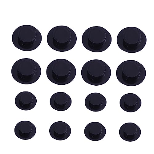 WEKAMOS 60 Stück Teiliges Mini Dekorationsset Schwarze Plastik Clownshüte und Leichte Partyhüte für DIY Foto Requisiten Kindergeburtstag Weihnachtsfeier und Bastelbedarf von WEKAMOS