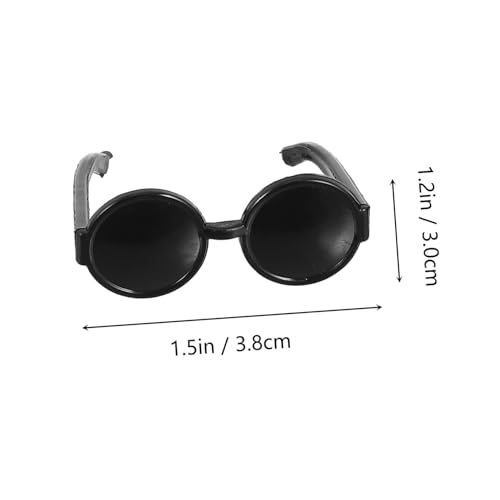 WEKAMOS 60 Stück Teiliges Miniatur Puppen Sonnenbrillen aus Hochwertigem Kunststoff Modische DIY Accessoires für Puppenkostüme und Puppenhaus Dekoration Leicht und Platzsparend für Kleine von WEKAMOS