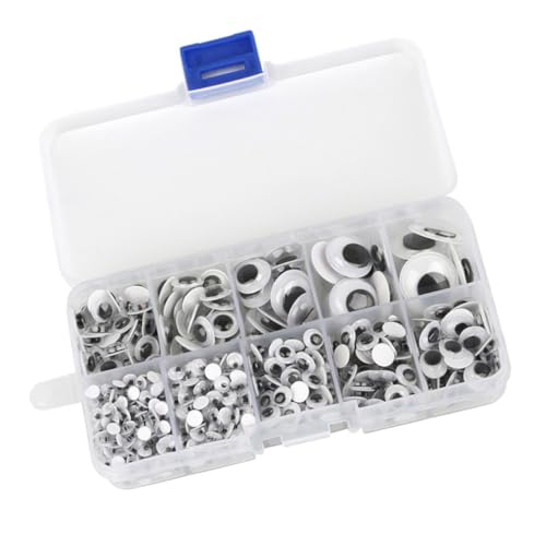 WEKAMOS 600 Stück Selbstklebende Kunststoff Puppenaugen in Verschiedenen Bewegliche Wackelaugen für DIY Plüschtiere Puppen Bären und Bastelprojekte Lebensechte Bastelaugen mit WEKAMOS 600 Stück Selbstklebende Kunststoff Puppenaugen in Verschiedenen Bewegliche Wackelaugen für DIY Plüschtiere Puppen Bären und Bastelprojekte Lebensechte Bastelaugen mit von WEKAMOS