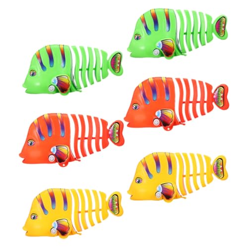 WEKAMOS 6Stücke Aufziehspielzeug Fisch Bunte Cartoon Fische mit Praktischem Aufziehmechanismus für Fördert Hand Auge Koordination und Macht Charmant von WEKAMOS